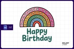 Colorful rainbow happy birthday sublimation png Product Image 1