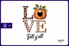 Fall yall love pumpkin sublimation png Product Image 1
