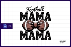 Football mama bow tie graphic sublimation png Product Image 1