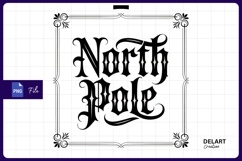 North pole text decorative frame sublimation png Product Image 1