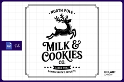 North pole milk cookies company sublimation png Product Image 1