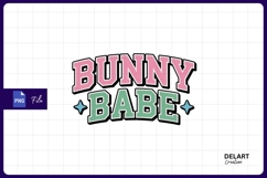 Bunny babe cartoon style illustration sublimation png Product Image 1