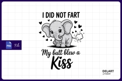 Funny elephant cartoon sublimation png Product Image 1