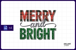 Merry and bright festive sublimation design png Product Image 1