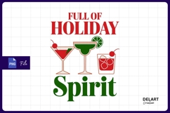 Holiday spirit cocktails graphic sublimation png Product Image 1