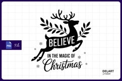 Believe christmas magic deer sublimation png Product Image 1