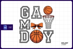Gamday basketball team graphic sublimation png Product Image 1