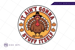 Thanksgiving turkey cartoon illustration with funny PNG Product Image 1