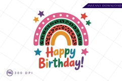 Happy birthday rainbow graphic sublimation png Product Image 1