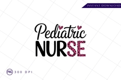 Pediatric nurse leopard print graphic for sublimation png Product Image 1