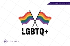 Lgbtq pride flags with text sublimation png Product Image 1