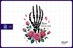 Skeleton hand roses Sublimation PNG Design Product Image 1