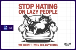 Lazy cat watching tv Sublimation PNG Design Product Image 1