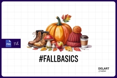 Autumn essentials still life Sublimation PNG Design Product Image 1
