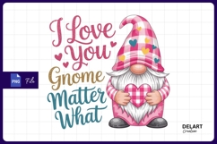 Valentines day gnome love Sublimation PNG Design Product Image 1
