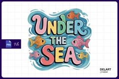Under The Sea Cartoon Colorful Fish Sublimation PNG Product Image 1