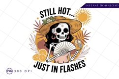 Summer Skeleton With Orange Juice Sublimation PNG Product Image 1