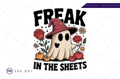 Halloween Ghost In Sheets Spooky Season Sublimation PNG Product Image 1