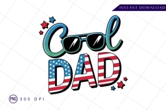 Cool Dad American Flag Fathers Day Design Sublimation PNG Product Image 1