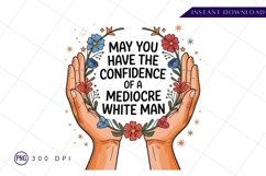 Confident Flowers Hand Sublimation PNG Product Image 1