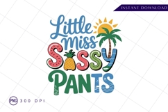 Little Miss Sassy Pants Summer Sublimation PNG Product Image 1