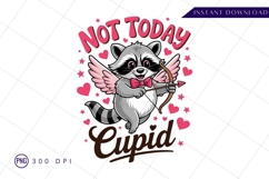 Raccoon Cupid With Bow Arrow Sublimation PNG Product Image 1