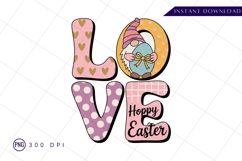 Happy Easter Gnome Love Sublimation PNG Product Image 1