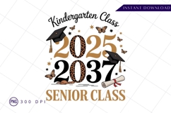 Kindergarten And Senior Class Years 2025 2037 PNG Product Image 1