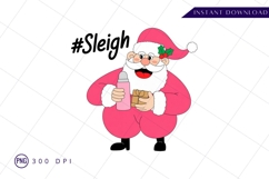 Cartoon Santa Claus Holding Gifts Sublimation PNG Product Image 1