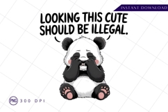 Cute Panda Looking This Cute Should Illegal PNG Product Image 1