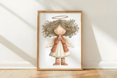 Whimsical Christmas Angel Clipart Product Image 3