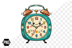 Watercolor Kawaii Back to School Png Clipart Product Image 1