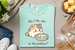 Am I the Vibe or the Problem Funny Cat Meme Cute Kawaii Product Image 4