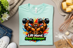 Lift Hard Grow Stronger Bear Gym Motivation Bodybuilder Product Image 4
