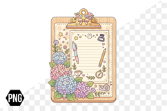 Watercolor Kawaii Back to School Png Clipart Product Image 1