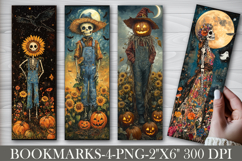 Halloween Scarecrow Printable Bookmark 4 PNG Product Image 1