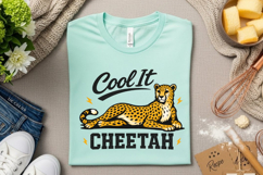Cool It Cheetah Retro Wild Cat Graphic PNG Design Product Image 3