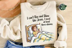 Humorous Illustration Of A Sleepy Woman Sublimation Product Image 4