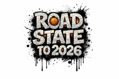 Road State to 2026 Png |Basketball Png Cut files | Cricut Product Image 1