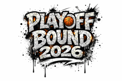 Playoff Bound 2026 Png |Basketball Png Cut files | Cricut Product Image 1