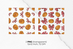 Cinnamon Roll with Pink Bows Seamless Digital Papers Product Image 6