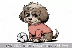 Cute Shih Tzu Puppy, Adorable Dog Illustration, Pet Lover Product Image 2