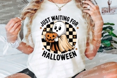 Ghost Holding Jack O Lantern with Halloween Sublimation PNG Product Image 3