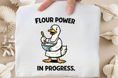 Flour Power in Progress Funny Baking Duck PNG Design Product Image 4