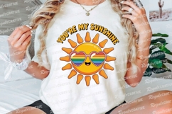 Retro You Are My Sunshine With Sunglasses Sublimation PNG Product Image 3