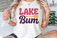 Lake Bum Colorful Design With Paddle Icon Sublimation PNG Product Image 3