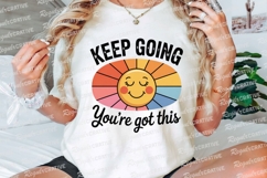 Keep Going Smiling Sun With Motivational Sublimation PNG Product Image 3