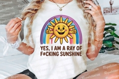 Happy Cartoon Sun Thumbs Up With Rainbow Sublimation PNG Product Image 3