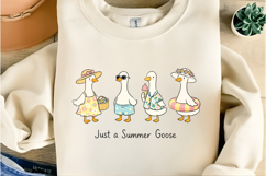 Just a Summer Goose Cute Floral Goose PNG Design Product Image 4