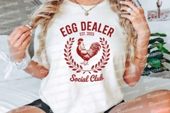 Egg Dealer Social Club Rooster Illustration Sublimation PNG Product Image 3